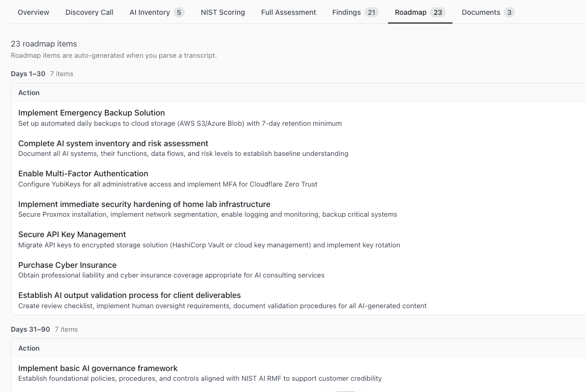 Implementation Roadmap